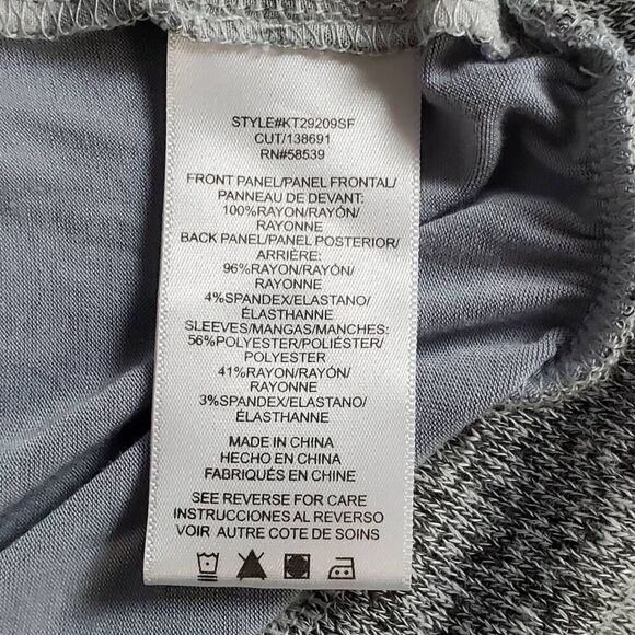 KUT from the Kloth XL Leopard Print Pullover Top Gray Raglan Sleeves Knit Hem - Picture 6 of 7